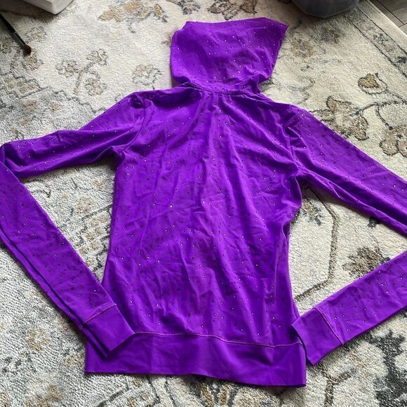 SKIMS NWT Mesh Rhinestone Swim Cover Up Zip Up - Picture 6 of 7